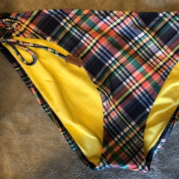 Sperry Bikini Bottom Plaid NEW M - Picture 2 of 6